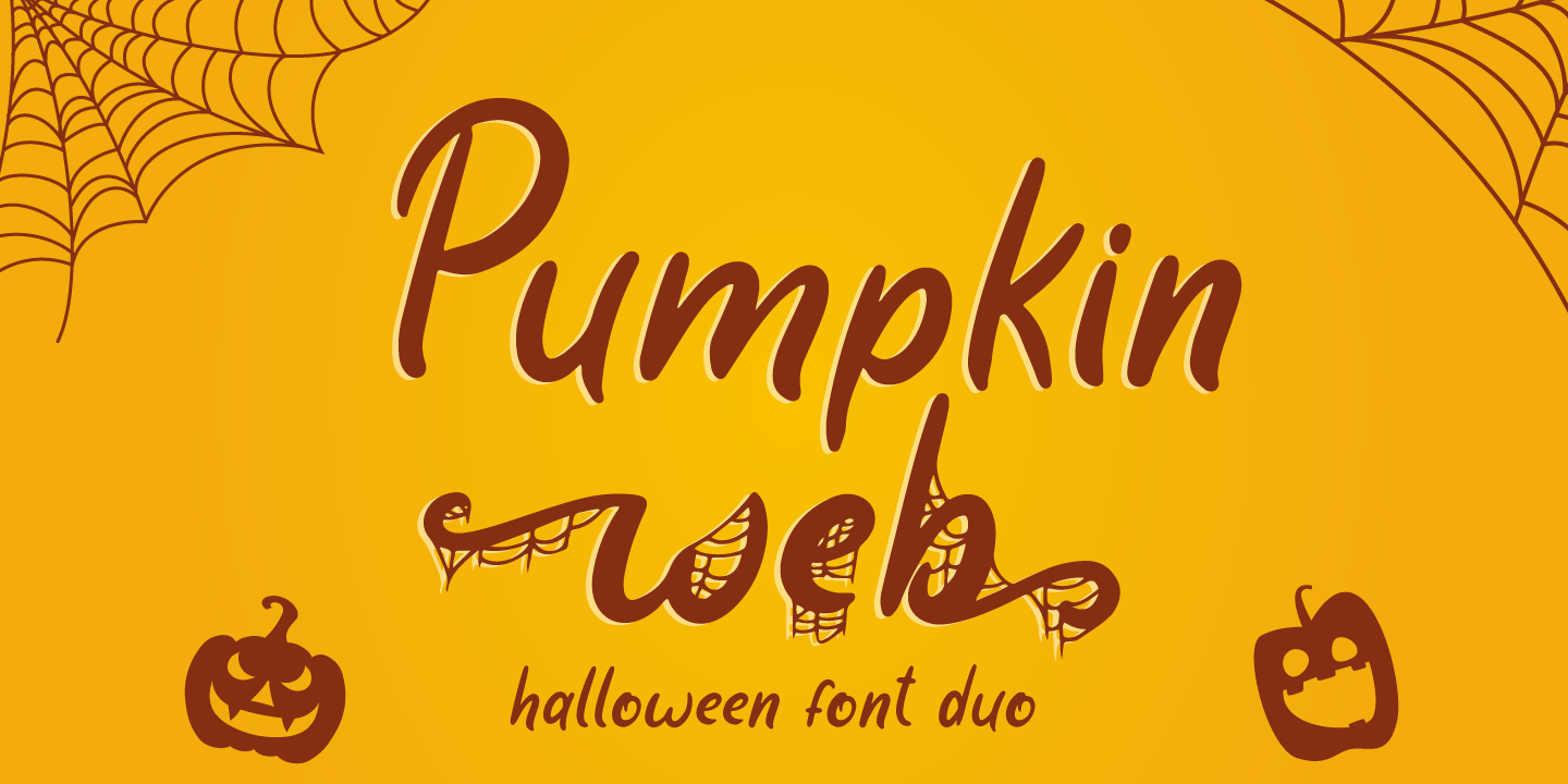 Beispiel einer Pumpkin Web-Schriftart